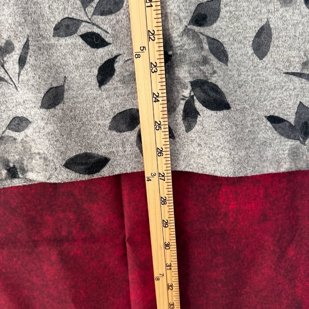 CROFT & BARROW WOMEN'S GRAYFLORAL COWL NECK PULLOVE SWEATER, MEDIUM, 3/4 SLEEVE - Picture 9 of 9